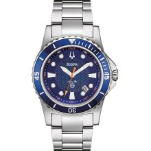 Bulova Men's Blue Dial Stainless Steel Marine Star 98B130