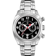 Bulova Mens Chronograph Silver-Tone Watch