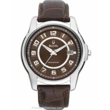 Bulova Mens Claremont Precisionist Stainless Steel Brown 96B128