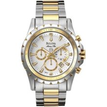 Bulova Mens Marine Star Watch - Round Two-Tone - 98B014