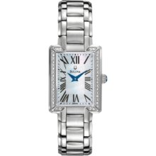 Bulova Watch, Womens Diamond Accent Stainless Steel Bracelet 22mm 96R1