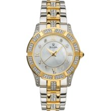 Bulova Watch, Womens Two Tone Stainless Steel Bracelet 98L135