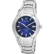 Bulova Watches Men's Marine Star Blue Dial Stainless Steel Stainless S