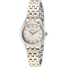 Bulova Watches Women's Silver Dial Two Tone Two Tone Silver Dial 98L14