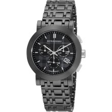 Burberry Chronograph Black Dial Black Ceramic Unisex Watch BU1771