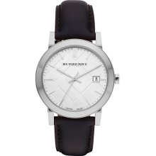 Burberry Classic Bu9008 Mens Leather Watch 2 Years Warranty