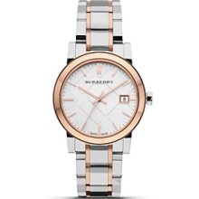 Burberry Watch, Womens Swiss Two-Tone Stainless Steel Bracelet 34mm BU