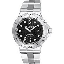 Bvlgari Men's Diagono Professional Black Dial Watch DP42BSSDSD