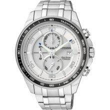 CA0341-52A - 2012 Citizen Eco-Drive Super Titanium 100m Sapphire Japan Chronograph Watch