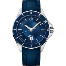 Calvin Klein CK Play Blue Rubber Men's Watch K2W21TZX