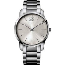 Calvin Klein K2G21126 Watch City Mens - Silver Dial Stainless Steel Case Quartz Movement