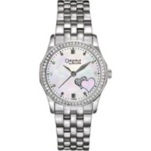 Caravelle Crystal Collection Mother-of-Pearl Dial Women's Watch