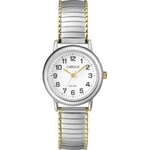 Carriage Womens C3c363 Two-tone Round Case White Dial - Stainless Steel Expansio