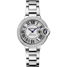 Cartier Ballon Bleu 33mm White Gold Diamond Watch WE902035