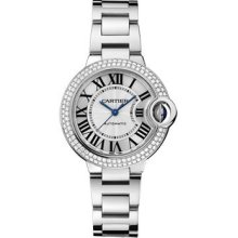 Cartier Ballon Bleu Silver Dial Stainless Steel Ladies Watch W69018Z4