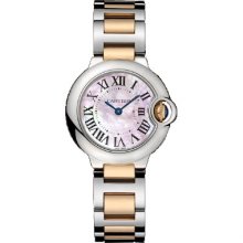 Cartier Ballon Bleu Womens Watch Mother of Pearl Roman Dial W6920034