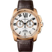 Cartier Calibre Chronograph Pink Gold Watch W7100044
