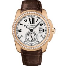 Cartier Calibre Pink Gold Diamond Watch WF100005
