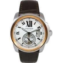 Cartier Men's Calibre Swiss Made Quartz Leather Strap Watch