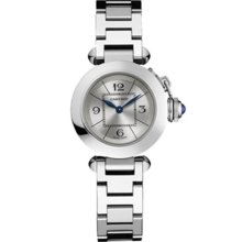 Cartier Miss Pasha Small Watch Silver Arabic Dial w3140007