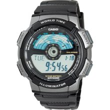 Casio AE1100W1A Mens Black Resin Strap Watch Black