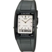 Casio AQ47-7E Mens Casual Classic White Dial Resin Band Watch ...