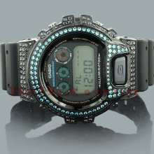Casio Black Blue G-Shock Watch with Crystals