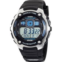 Casio Digital Sport Watch Black resin strap World