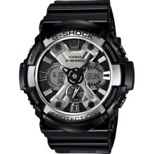 Casio G-Shock GA200BW-1A Analog Digital Stealth Black Mirror Dial