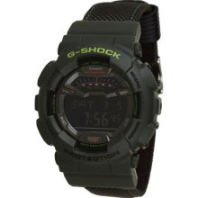 Casio G-shock Green Cloth Fabric Strap Digital Men's Sport Watch Gls100-3d