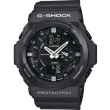 Casio G-Shock Men's Quartz Watch With Black Dial Analogue - Digital Display And Black Resin Strap Ga-150-1Aer