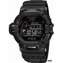 Casio G-shock Riseman Men In Mat Black Multiband 6 Gw-9200mbj-1jf Men's Watch