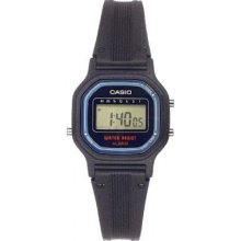 Casio LA11WB-1 Women's Digital Watch, Mineral Dial window material type, Fold-over-clasp-with-hidden-push-button Clasp, Resin Case material, Black Dial color, Resin Bezel material, Stationary Bezel Function (LA11WB-1 LA11WB1 LA11WB 1 LA11WB)