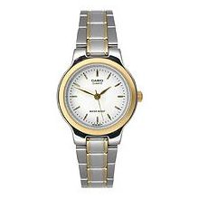 Casio Ltp1131g-7a Women's Two Tone Metal Fashion Casual Analog Quartz Watch