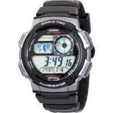 Casio Men S Ae1000w-1bvcf Silver-tone And Black Digital Sport Watch