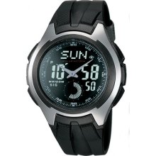 Casio Mens Ana-Digi Electro-Luminescent Sport Watch - Black Black