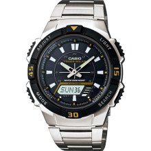 Casio Men's AQS800WD-1EV Silver Stainless-Steel Quartz Watch with