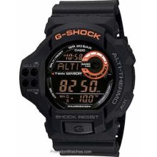 Casio Mens Black G-Shock Twin Sensor Altimeter Barometer GDF100-1B