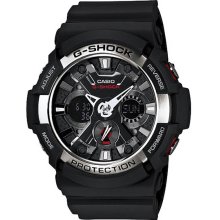 Casio Men's Black G-Shock Analog Digital Black Dial Shock Resistant GA200-1A