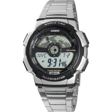 Casio Men's Core AE1100WD-1AV Silver Stainless-Steel Quartz Watch ...