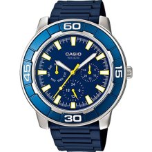 Casio Men's Core LTP1327-2EV Blue Resin Quartz Watch with Blue Dial