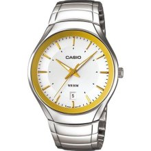 Casio Men's Core MTP1325D-7A2V Silver Stainless-Steel Quartz Watch with Silver Dial
