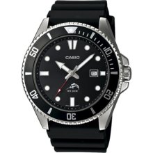 Casio Men's Dive Style Watch with Resin Strap - Black
