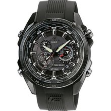 Casio Men's Edifice Solar Powered Analogue Watch Eqs-500C-1A1er With Resin Strap