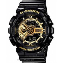 Casio Mens G-Shock XL 3D Ana-Digi Negative Display Black GA110GB-1A