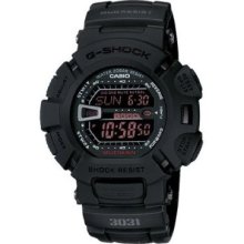 Casio Mens G-Shock Mudman Digital Resin Watch - Black Resin Band - Black Dial - G9000MS-1