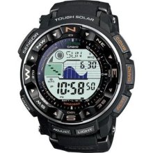 Casio Mens Pro-Trek Solar Multi-Band 6 Atomic - ABC - Orange Acce ...