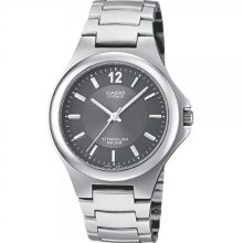 Casio Men's Quartz Watch With Grey Dial Analogue Display And Grey Titanium Bracelet Lin-163-8Avef