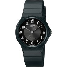 Casio Men's Rubber Strap Analog Watch, Black