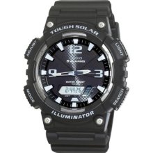 Casio Men's Sport AQS810W-1AV Black Resin Quartz Watch with Black Dial